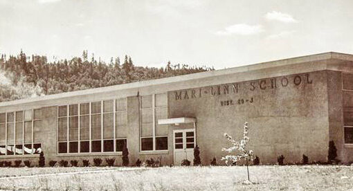 Archival photograph of Mari-Linn School. The school turns 70 this year