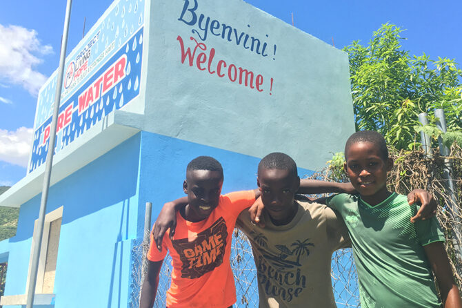Project Living Hope’s water purification center in Haiti.