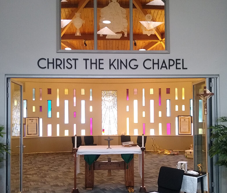 The restored Christ the King Chapel at Regis High.
