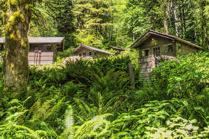 Cabins at Silver Falls Conference Center.
