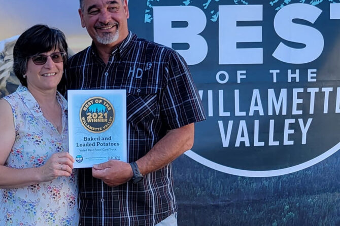 Amy and Ken Carey’s Spud Bus won the 2021 Best of Willamette Valley award. SUBMITTED PHOTO