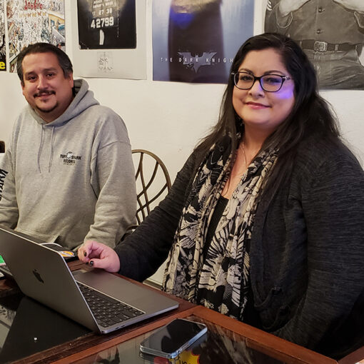 Jared and Jeannine Campos of Tuff Shark Records in Stayton.
