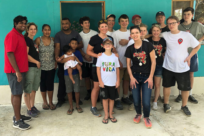 A Regis High School misison group participated in building a house in Costa Rica in January. Submitted photo