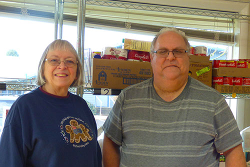 Della Seney and Dave Keck, co-directors of the Aumsville Community Food Pantry at Bethel. Melissa Wagoner