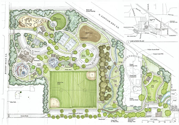 Concept for Eastside Community Park in Aumsville. Submitted Image