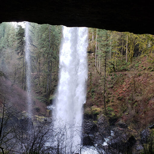 North Falls at Silver Falls State park from the trail that runs behind the falls. The state is proposing rate increases for park camping.   James Day