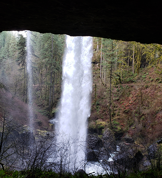 North Falls at Silver Falls State park from the trail that runs behind the falls. The state is proposing rate increases for park camping.   James Day