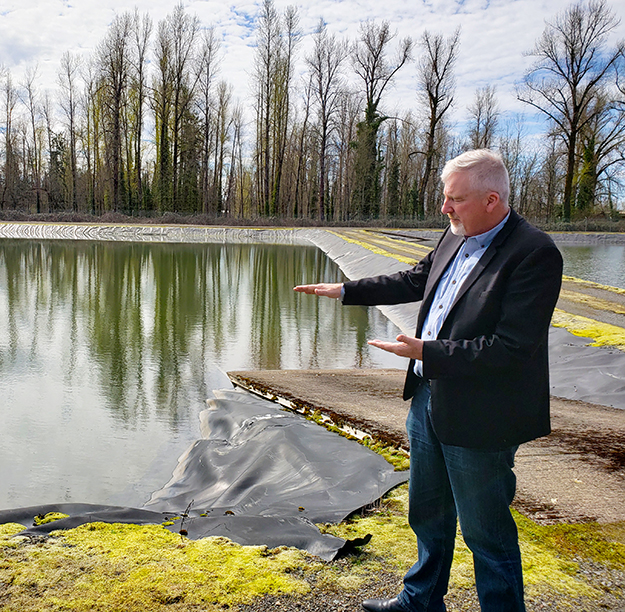 Barry Buchanan, Stayton’s interim director of Public Works, explains how the city’s filters work during a visit to the city’s water treatment plant. Stayton officials have strong concerns about the impact of a drawdown at Detroit Lake on the city’s water infrastructure. James Day  
