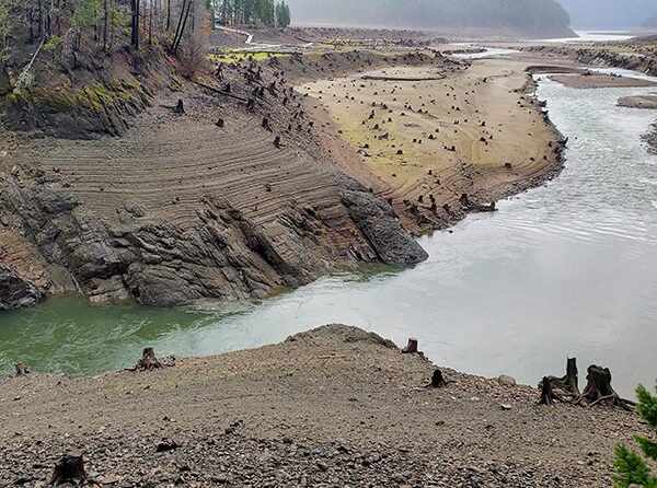 Detroit Lake in December, when it was running at about 1,450 feet.  James Day