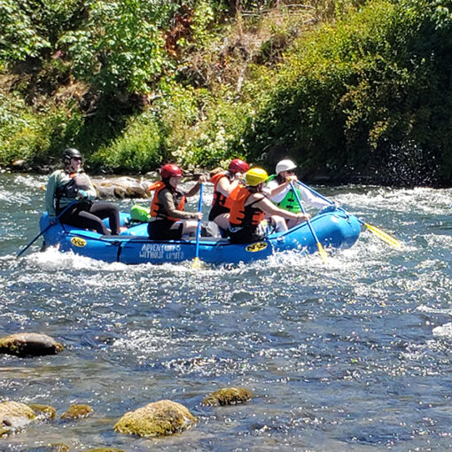 Paddlers on the North Santiam River. James Day