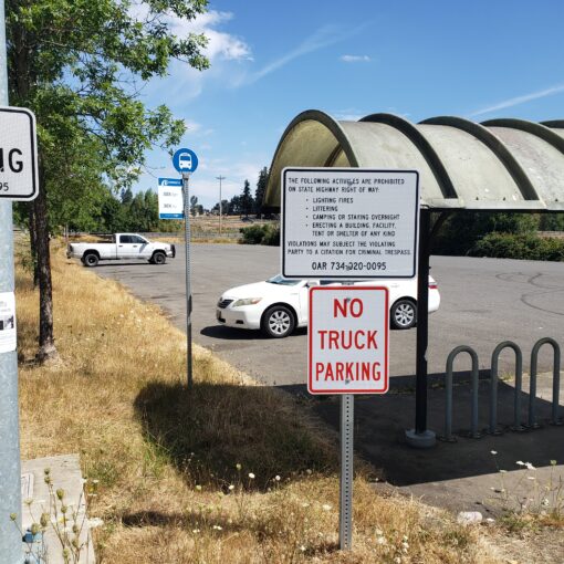 Here is a look at the ODOT park and ride lot on the Cascade Highway between Stayton and Sublimity. ODOT officials have closed the lot indefinitely because of littering and vandalism complaints.